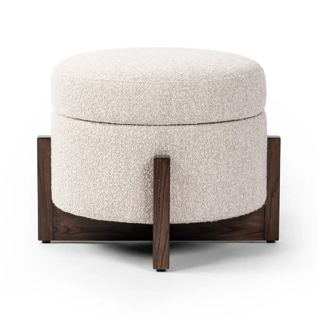 Esben Storage 25" Sattley Fog Ottoman