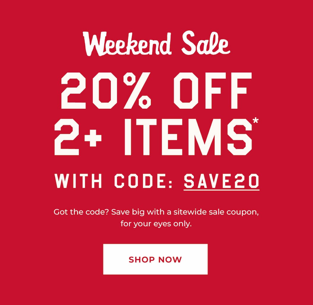 20% off 2+ with code SAVE20