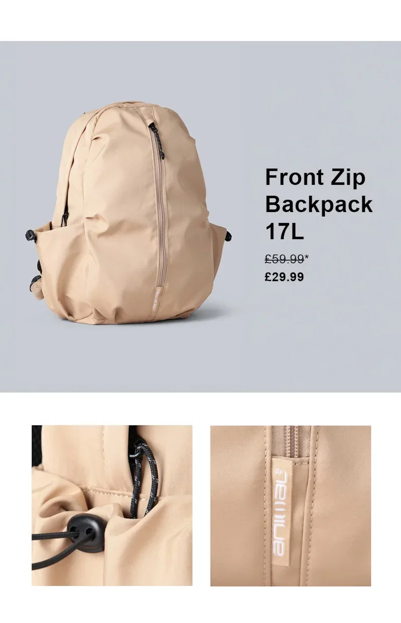 Front Zip Backpack 17L