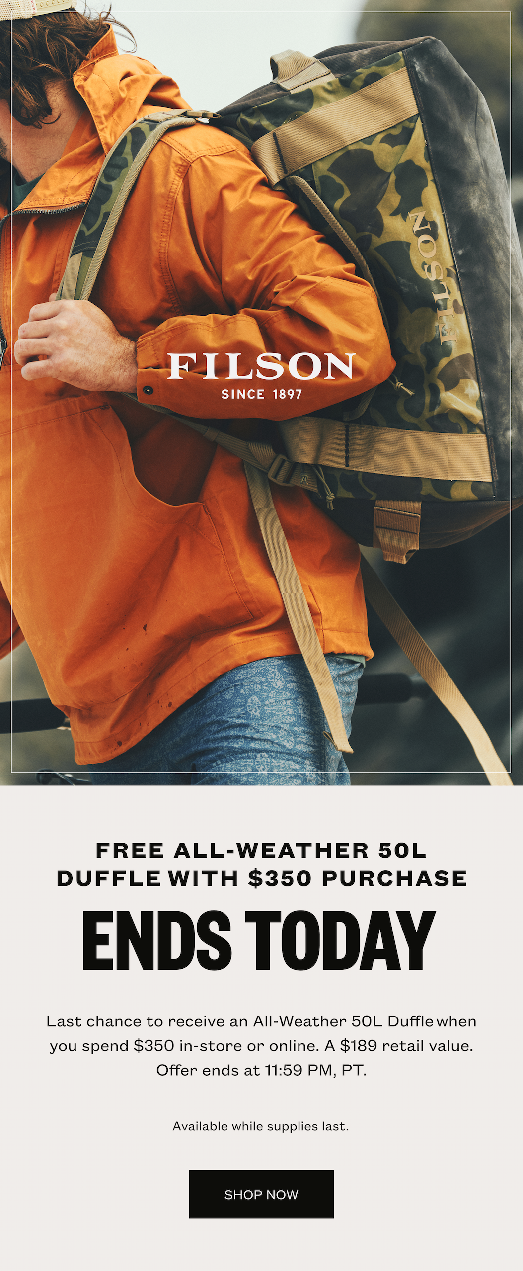 Free All-Weather 50L Duffle