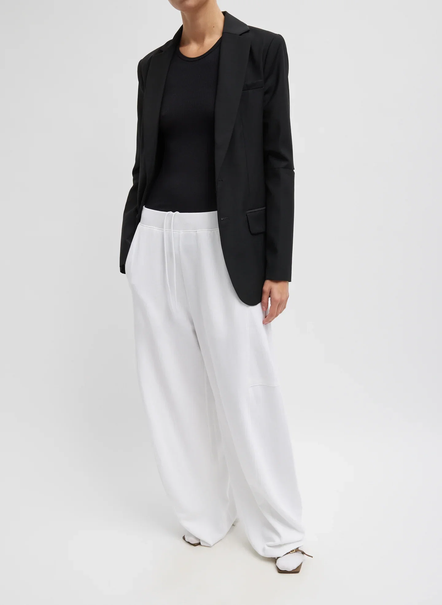 Image of Tropical Wool Cutout Sleeve Marlon Blazer