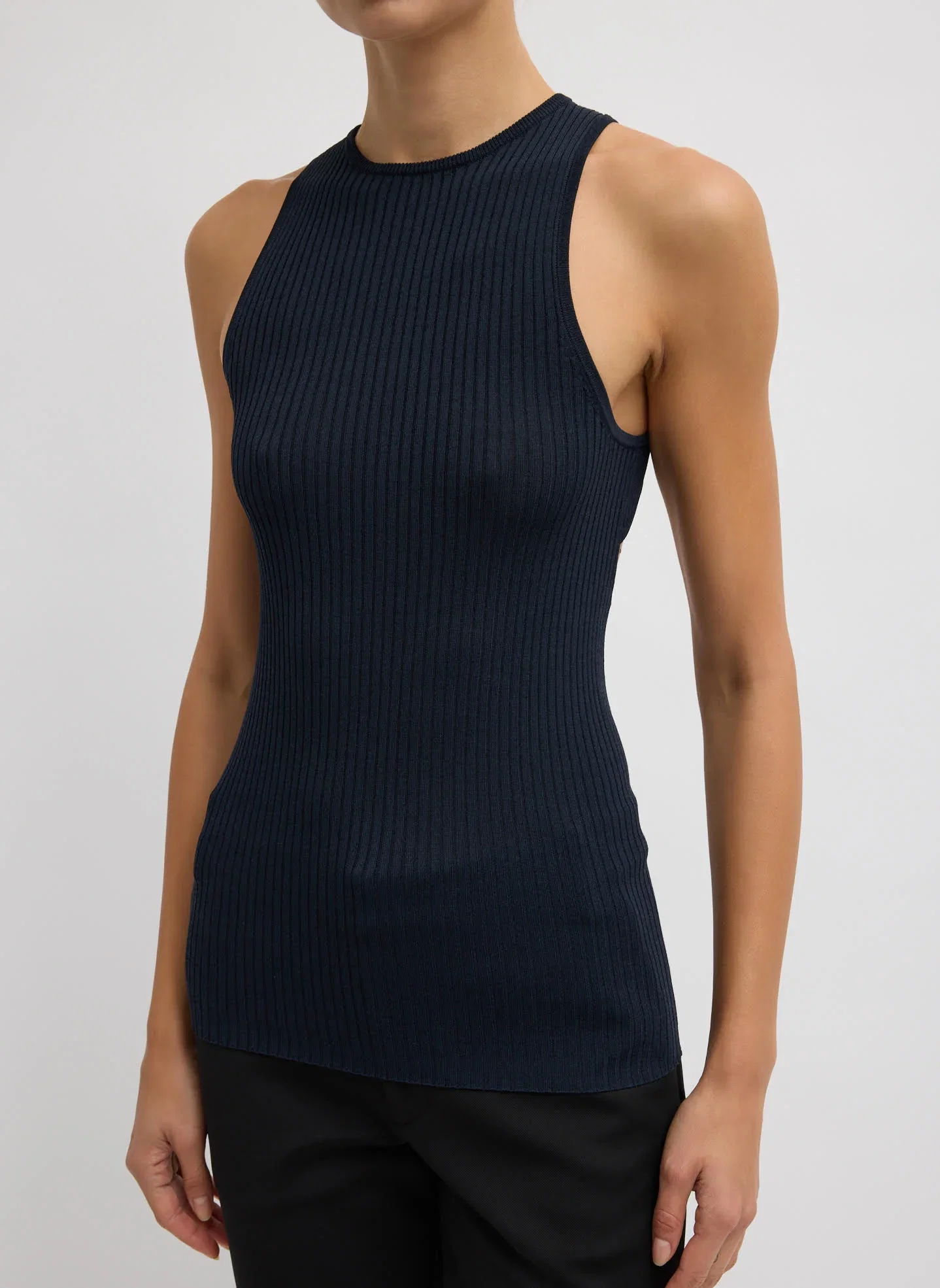 Image of Ribbed Sweater Cut Out Tank