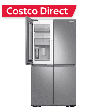 Samsung 23 cu. ft. Counter Depth 4-Door French Door Refrigerator with Beverage Center in Stainless Steel