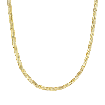 14kt Yellow Gold Braided Necklace