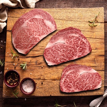 Authentic Wagyu Japanese A5 Ribeye Steaks, (3/16 Oz. Steaks), 3 Total Packs, 3 Lbs. Total