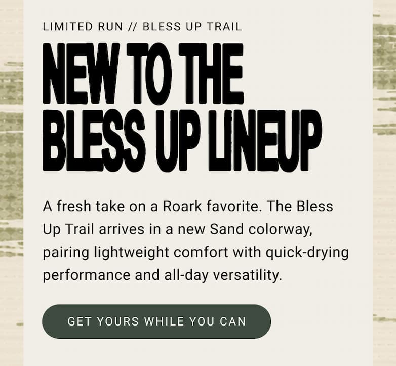New To The Bless Up Lineup - A fresh take on a Roark favorite