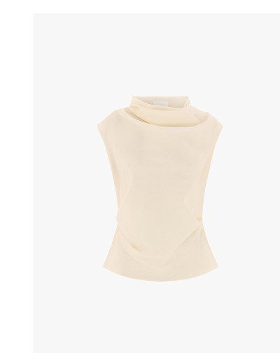 DANA SEMI-SHEER DRAPED TOP