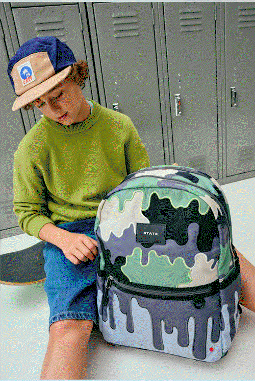 Kane DOuble pokcet backpack camo drip