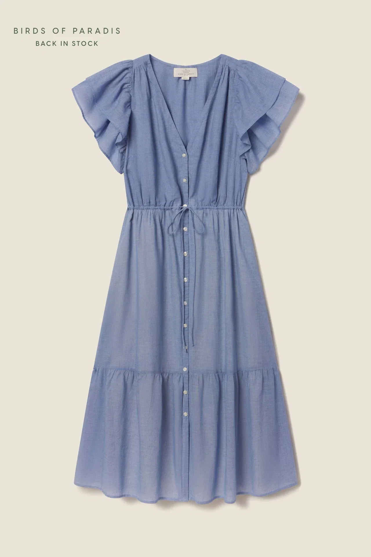Image of Kristine Dress Blue Houndstooth