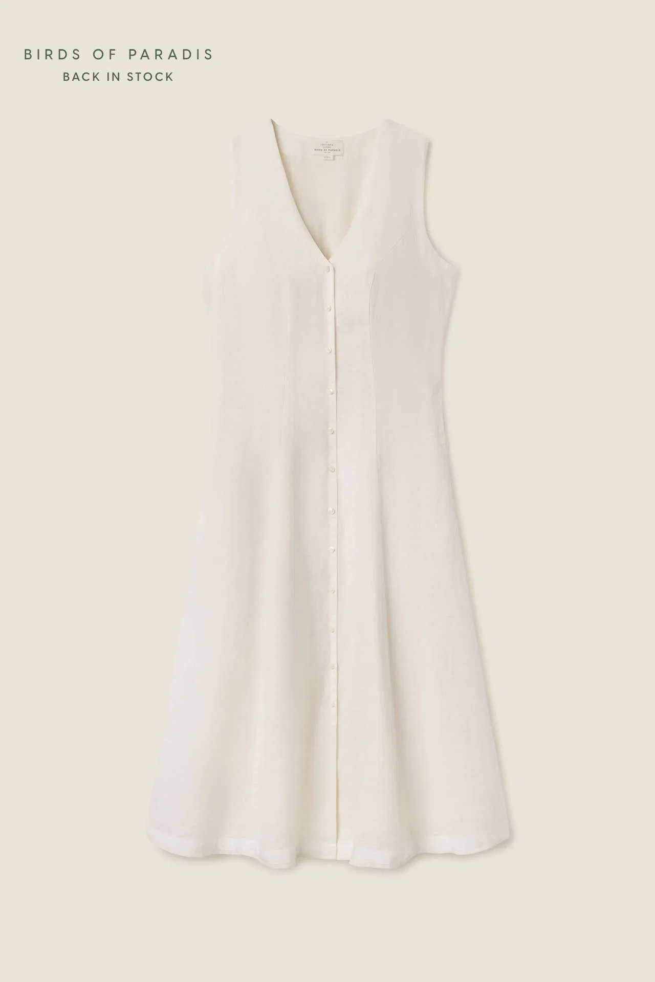 Image of Eleonore Dress Ivory Linen