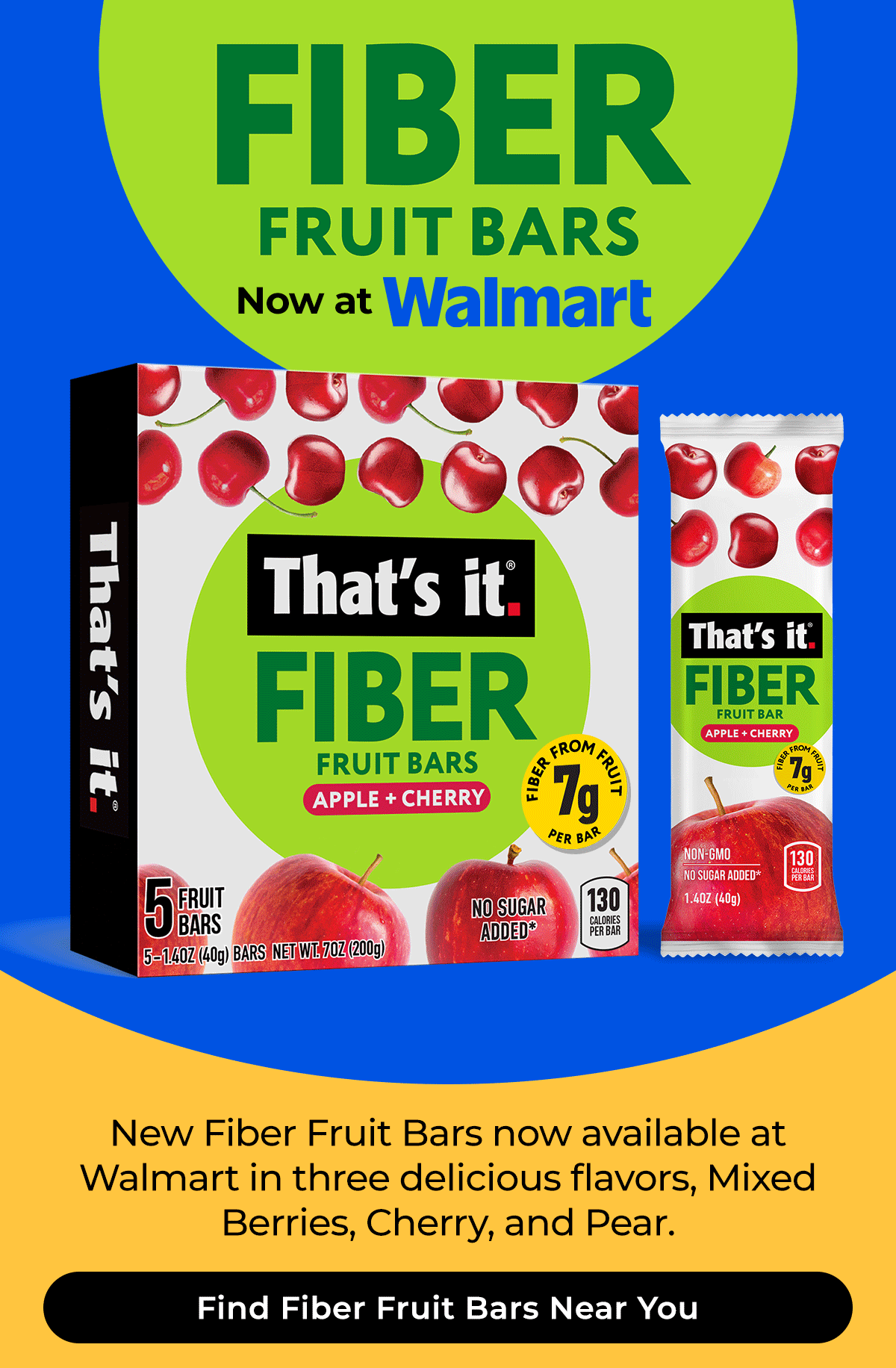 NEW Fiber Fruit Bars Now at Walmart