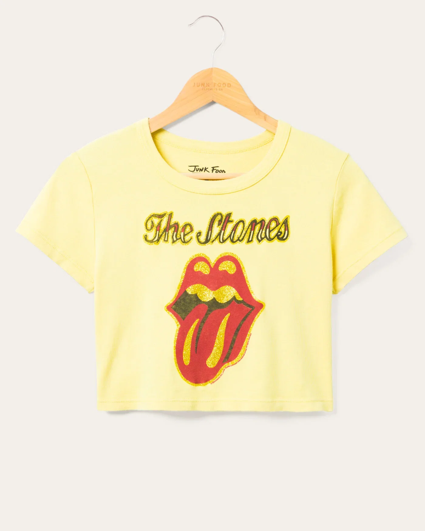 Image of Women's The Rolling Stones Glitter Baby Tee