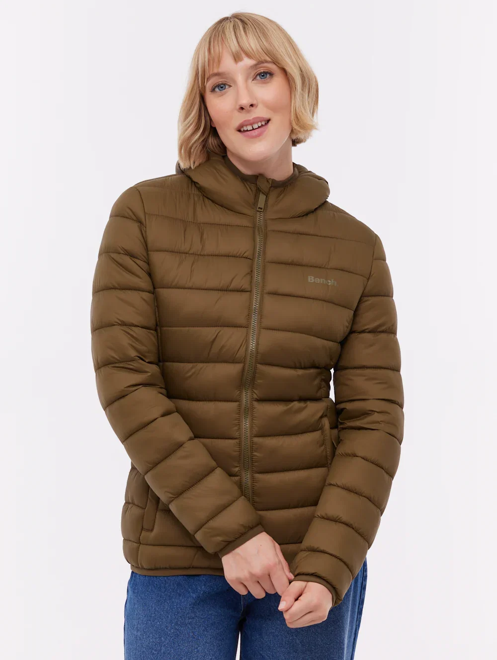 Image of Nella Hooded Puffer Jacket - Green