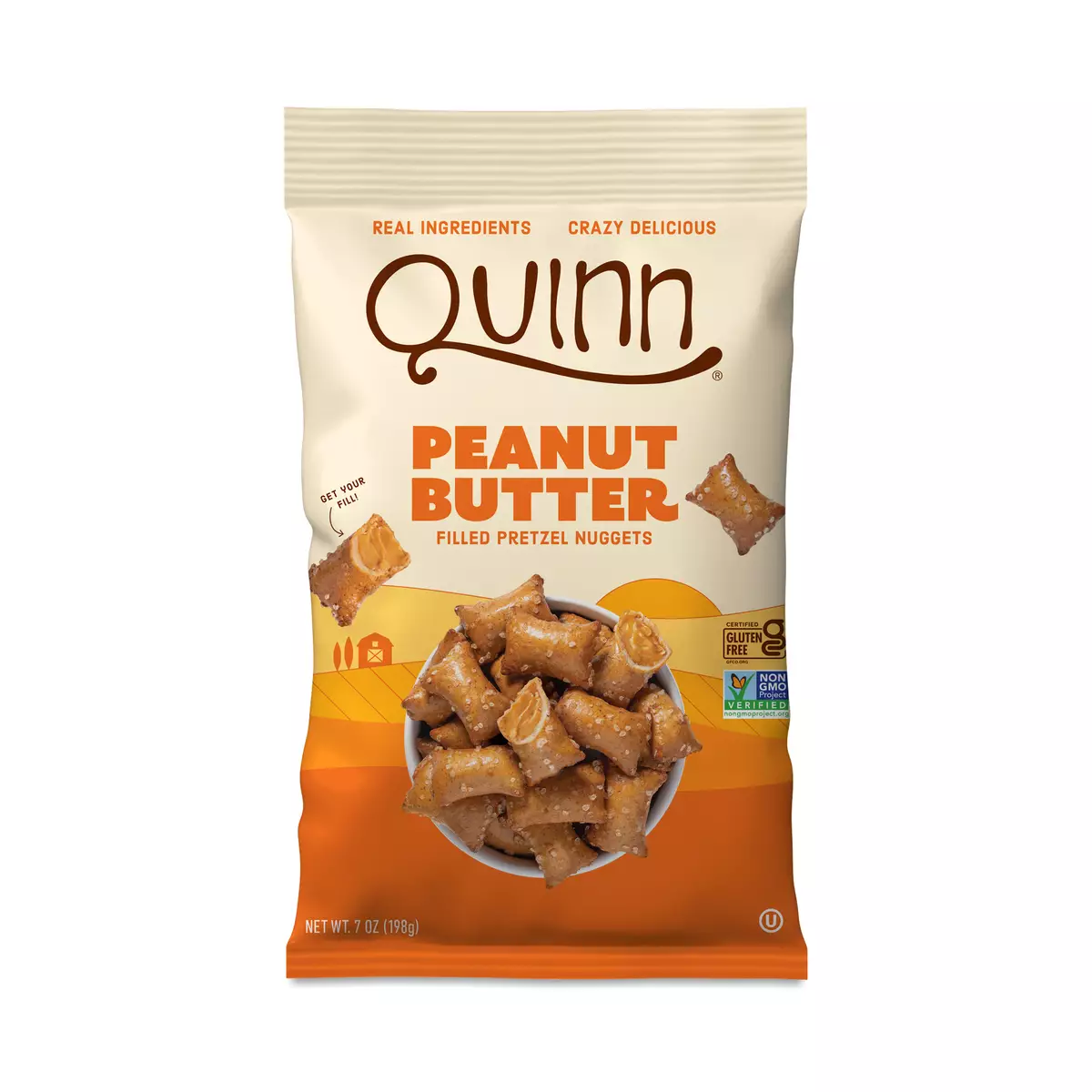 Quinn Snacks Pretzel Nuggets, Peanut Butter Filled