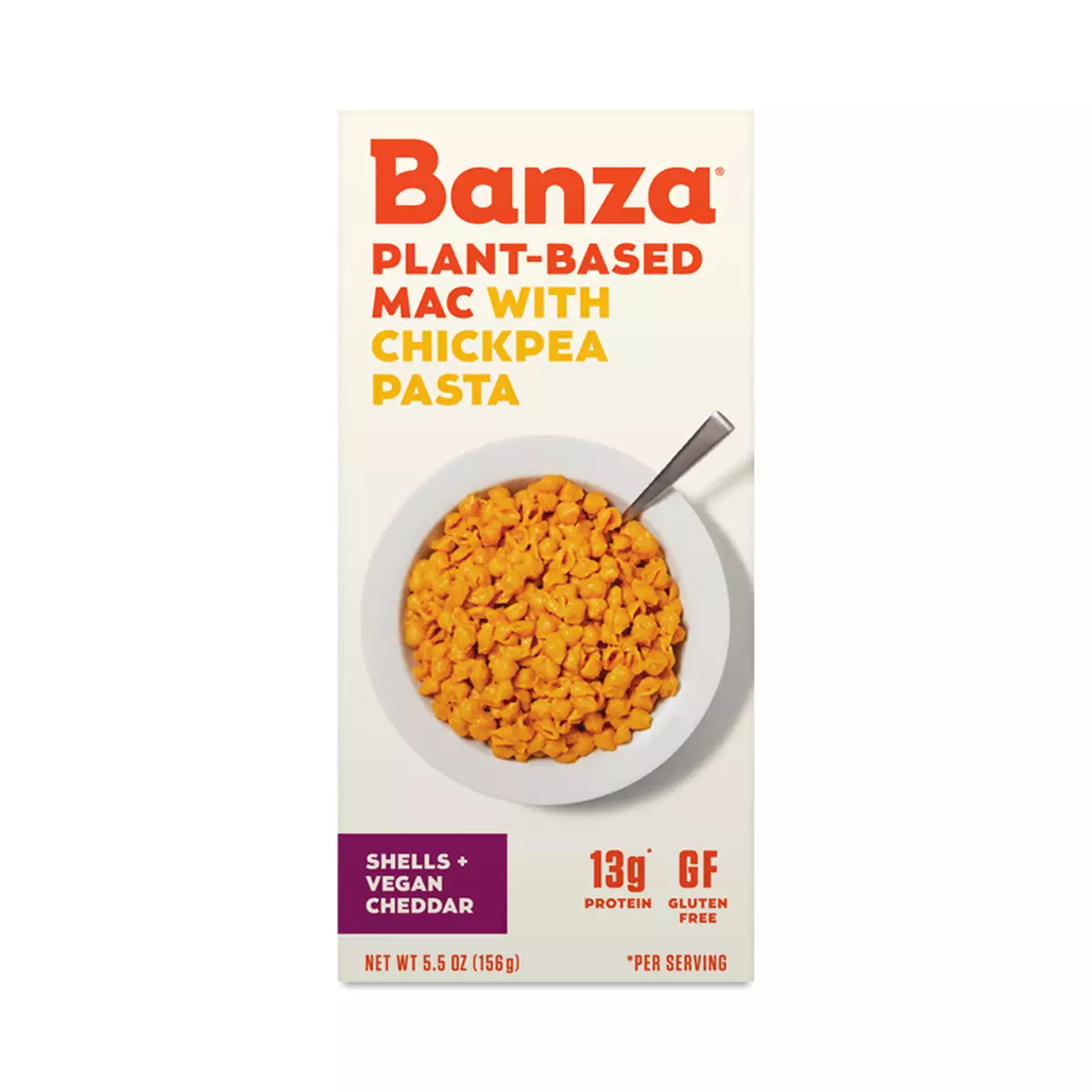 Banza Chickpea Pasta Mac & Vegan Cheddar, Shells