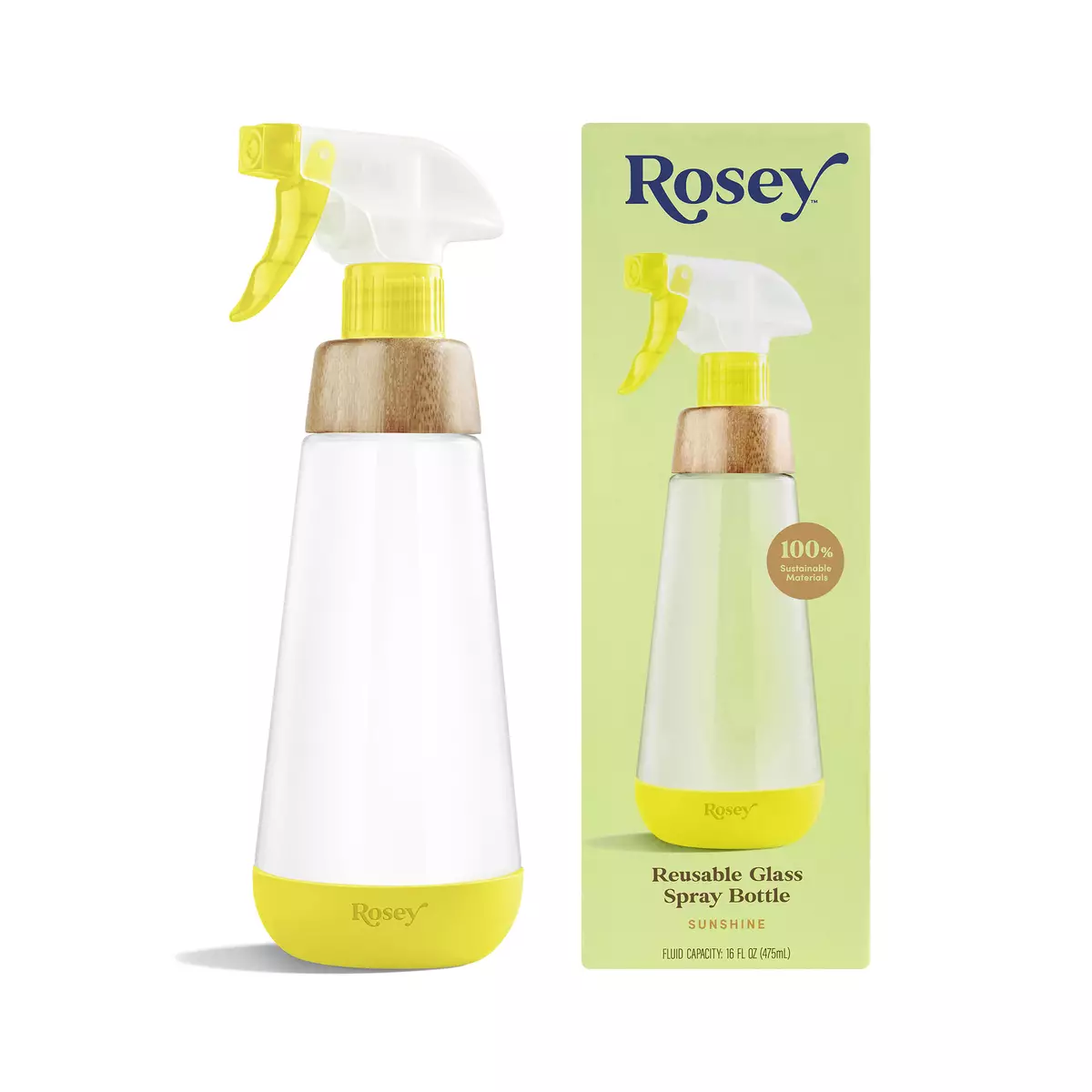 Rosey Reusable Glass Spray Bottle