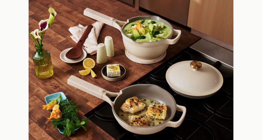 Like Vanilla Bean, our latest ceramic nonstick collection that's clean and pristine. 
