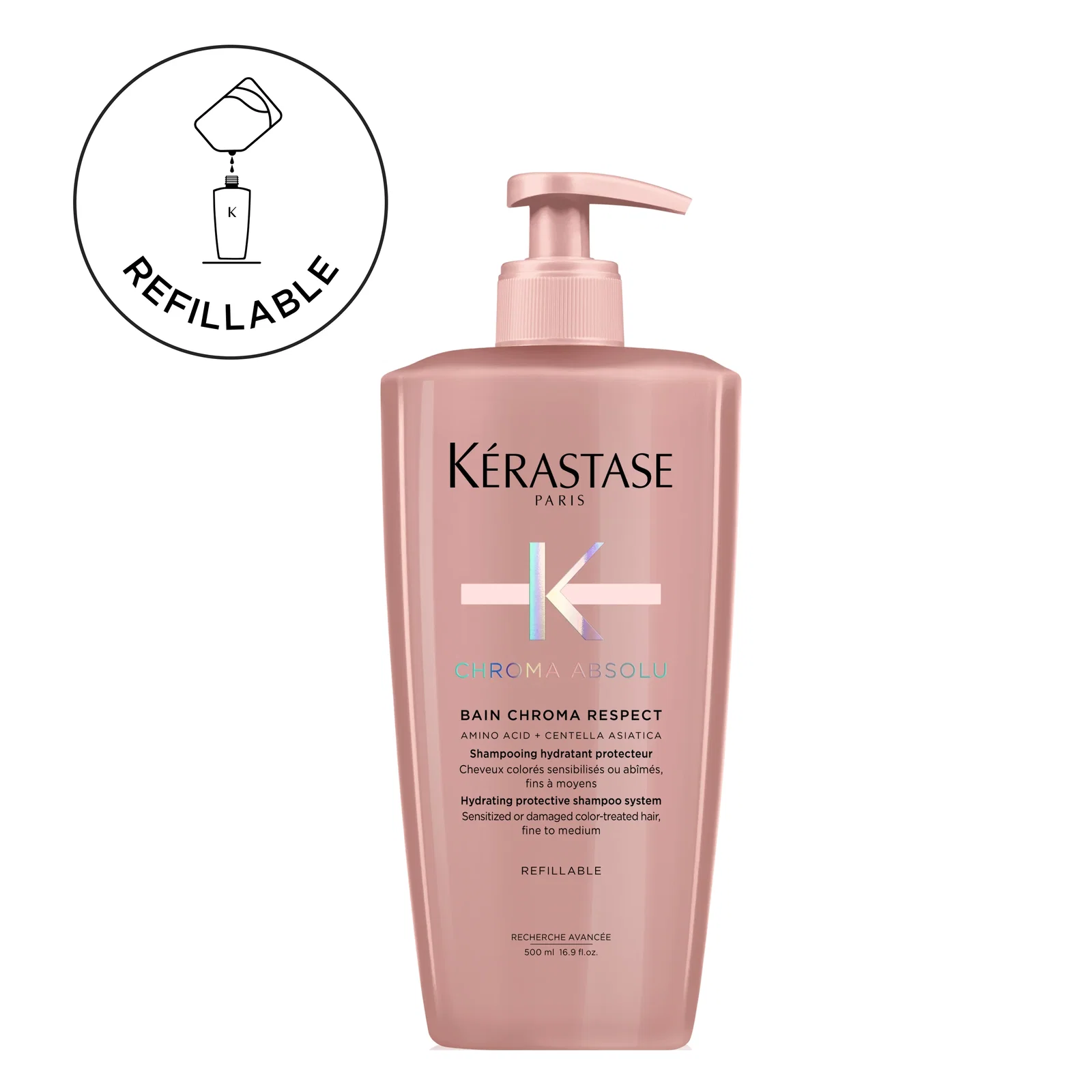 Image of Kérastase Chroma Absolu Bain Chroma Respect Shampoo For Colour-Treated Hair 500ml