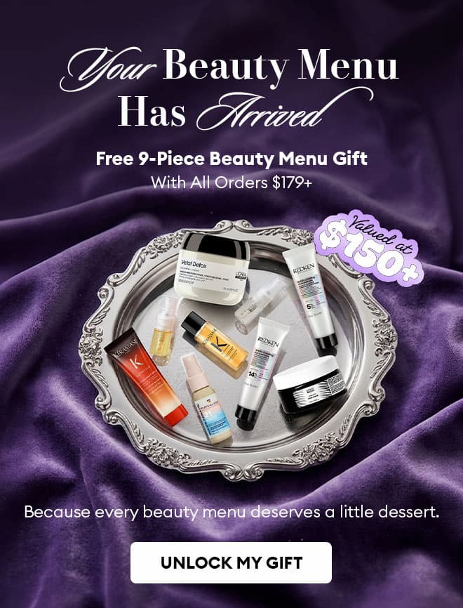 Free 9-PIece Beauty Menu Gift with all Orders $179+