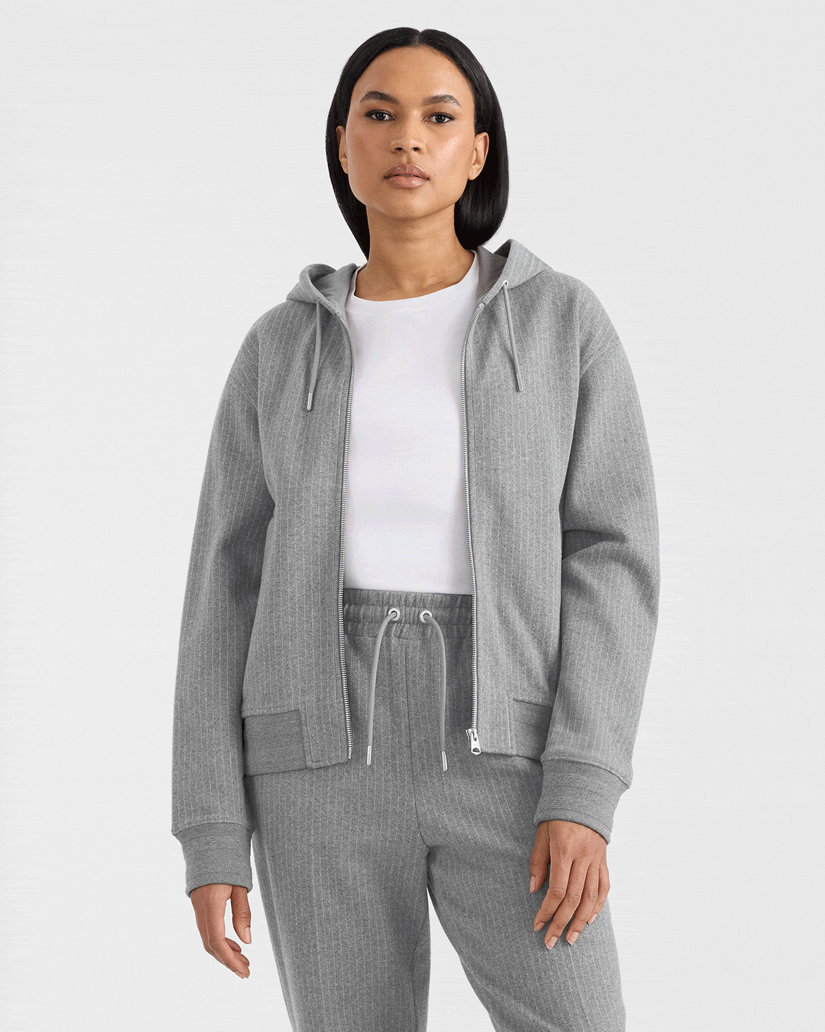 MATEA-K Brushed Knit Zip Hoodie