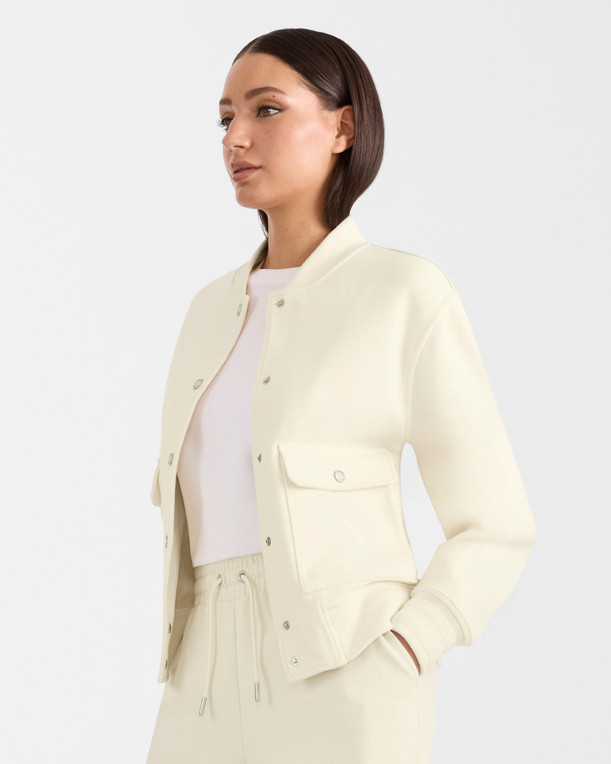 JUNIPER-K Brushed Knit Bomber Jacket
