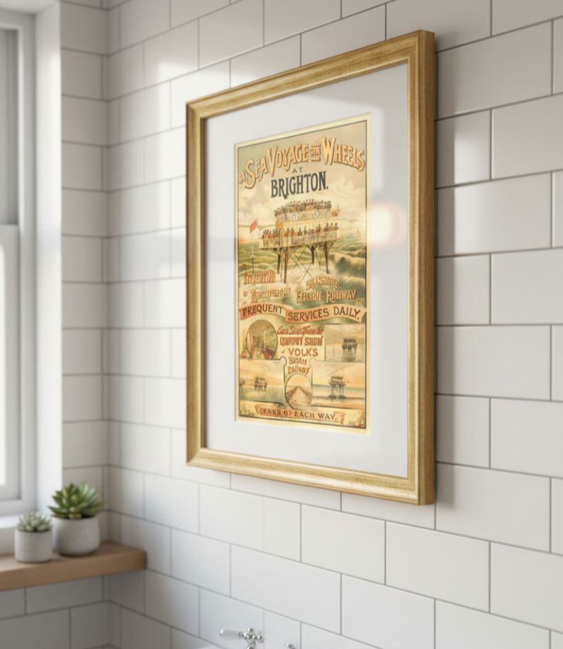 Volk's Brighton & Rottingdean Seashore Electric Railway, poster.