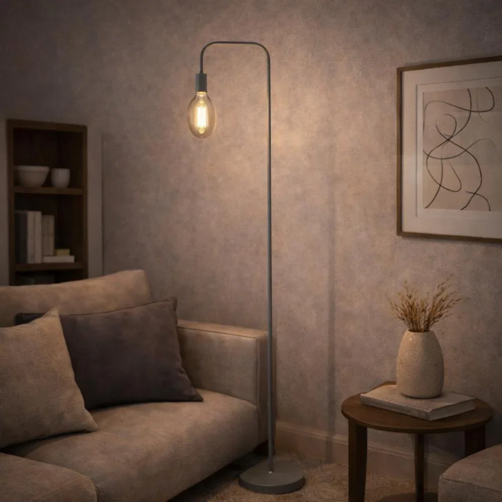 Image of Knox Matte Grey Floor Lamp