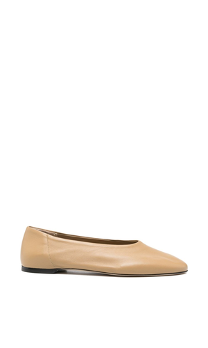 Slip leather ballets