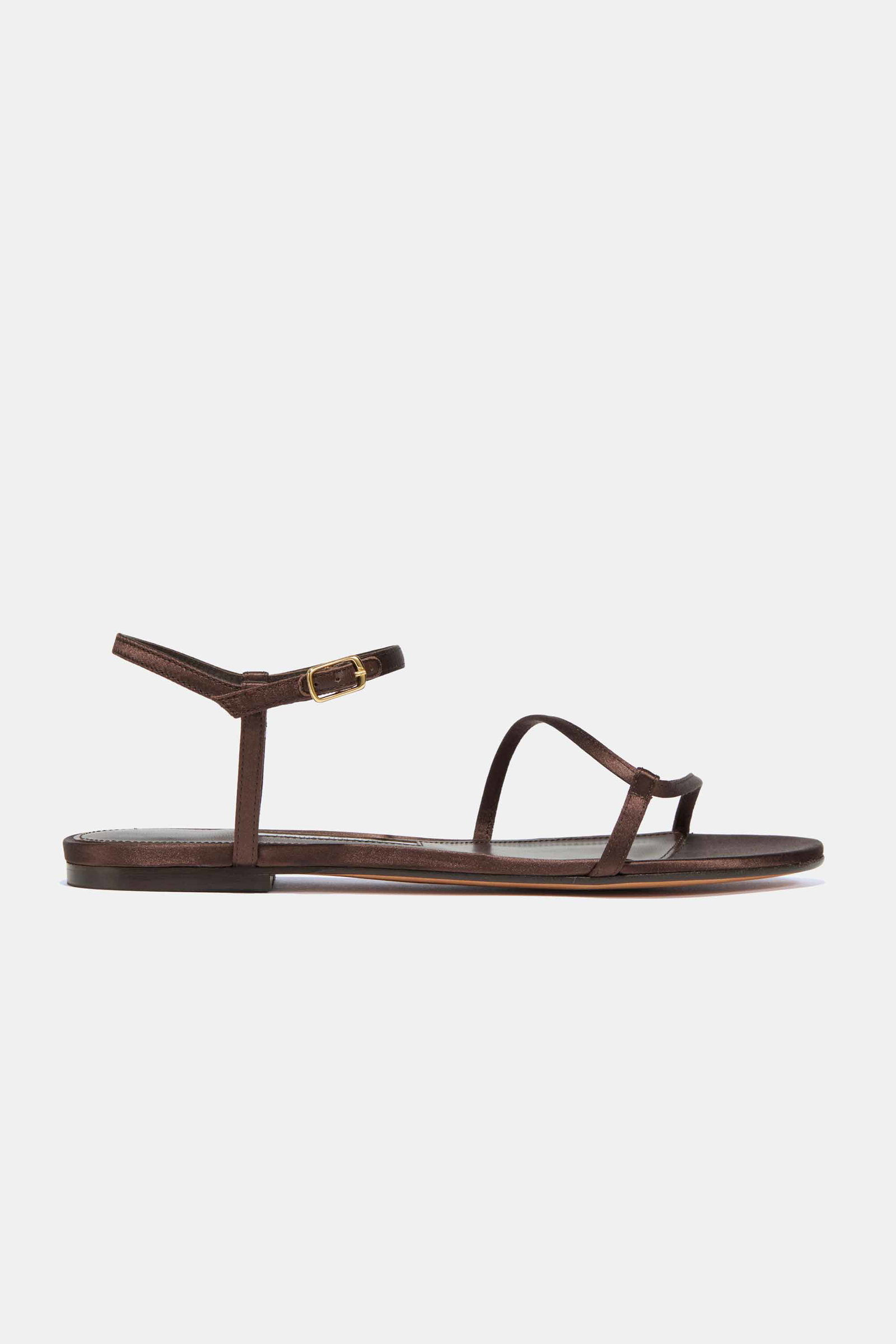Image of Loop Sandal in Espresso Satin