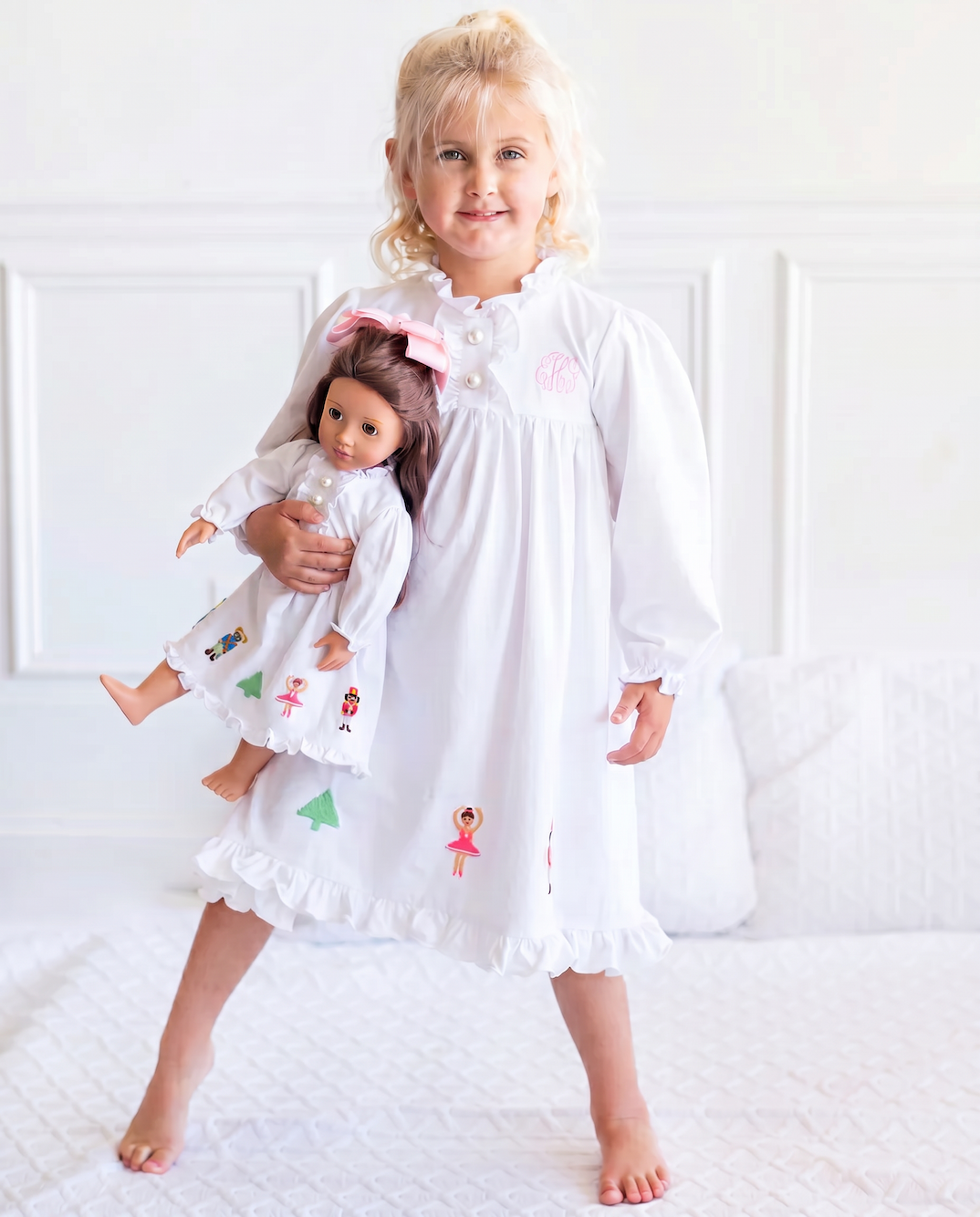 Nutcracker Embroidered Knit Gown