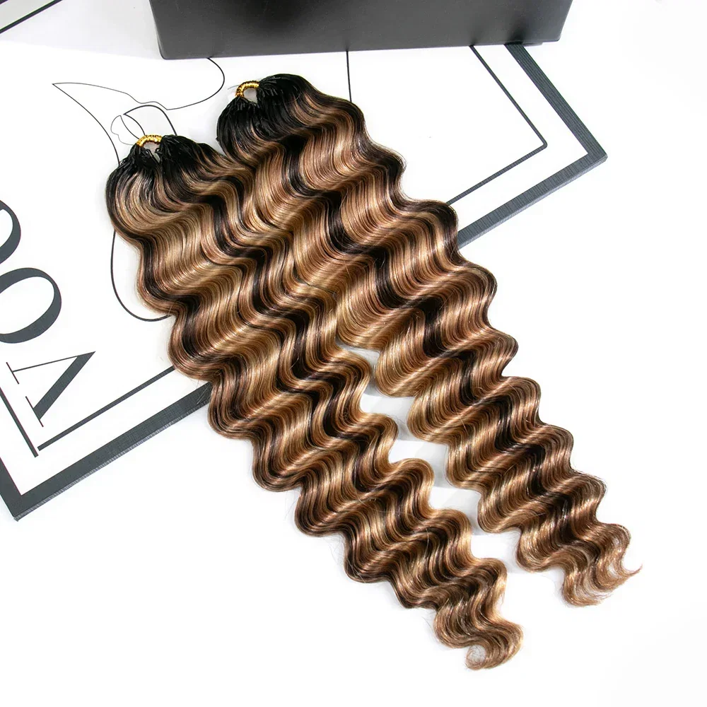 #T1B/4/27/30 Mix Blend Loose Deep Wave Crochet Human Hair