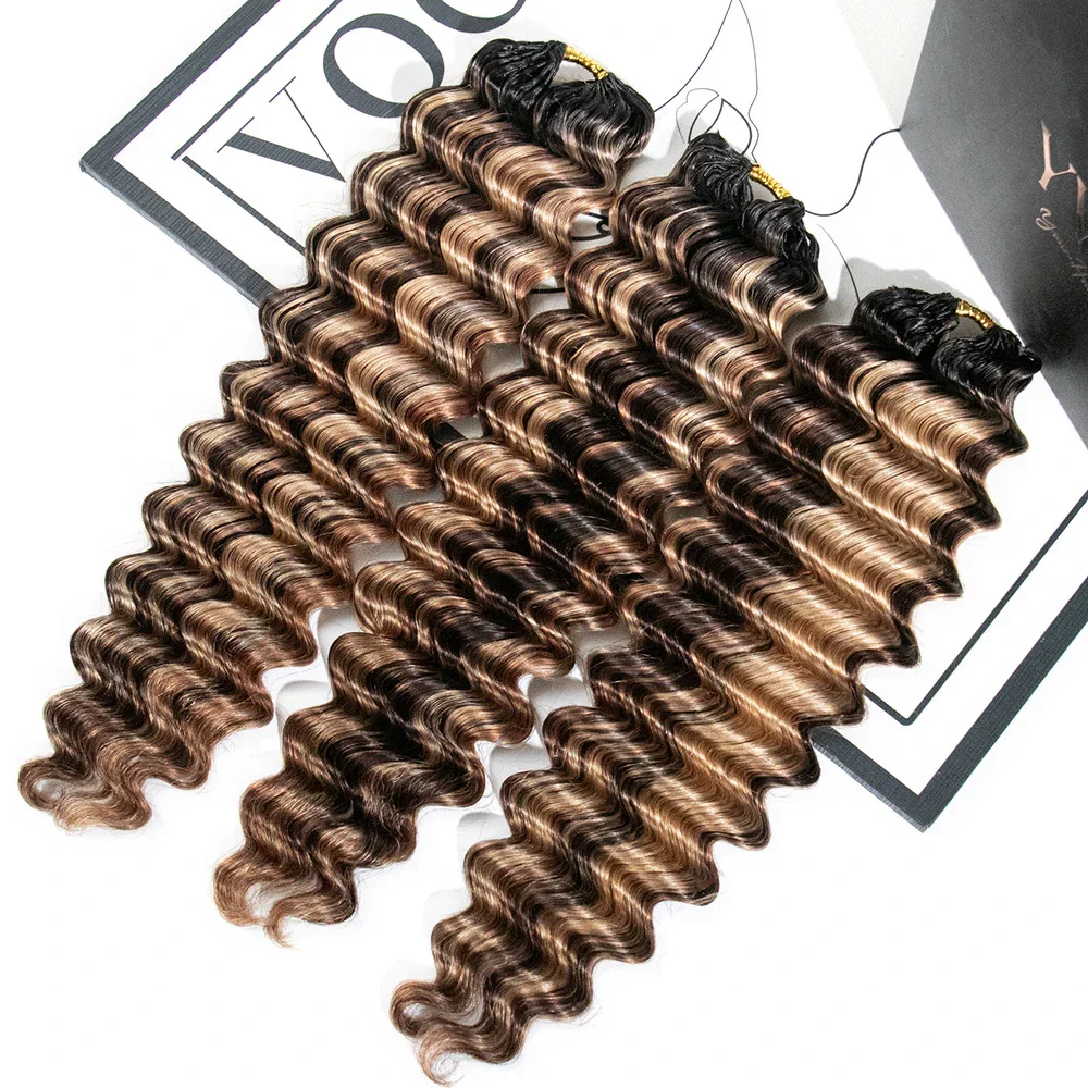 #T1B/4/27/30 Mix Blend Deep Wave Crochet Human Hair