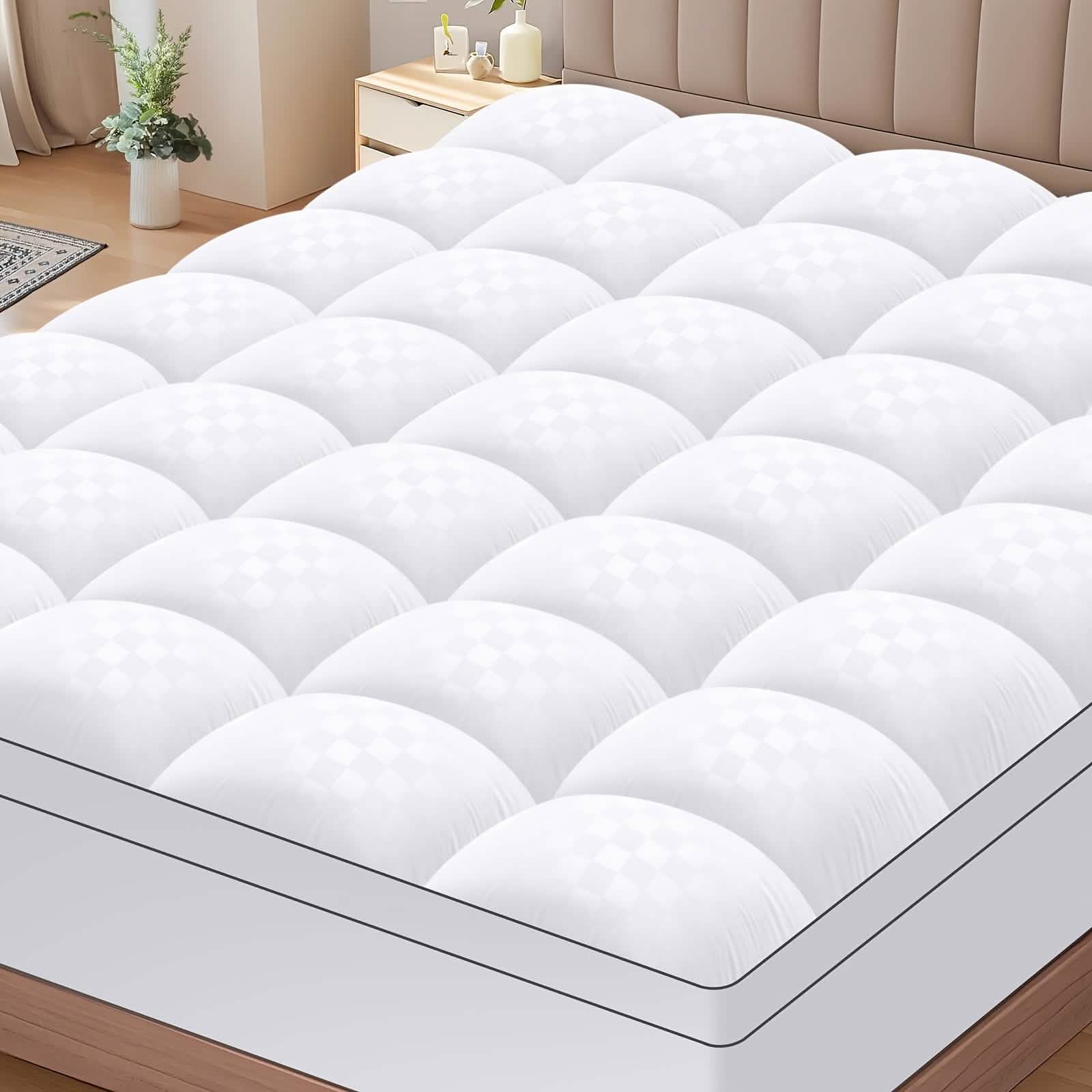 Image of Extra Thick Mattress Topper – Soft, Cooling & Breathable (Multiple Sizes & Colors)