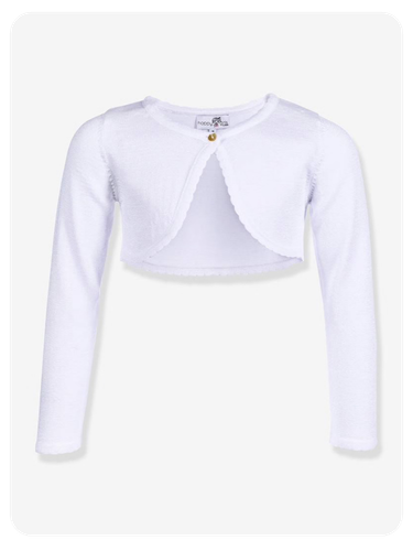 Festlicher Bolero mit Glanzeffekt Kommunion Mädchen Happy Girls - weiß