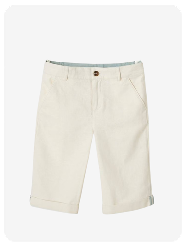 Festliche Jungen Shorts, Bundweite verstellbar - hellbeige