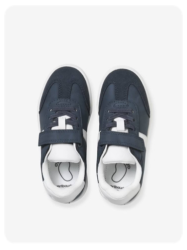 Kinder Sneakers mit Anziehtrick & elastischer Schnürung - marine