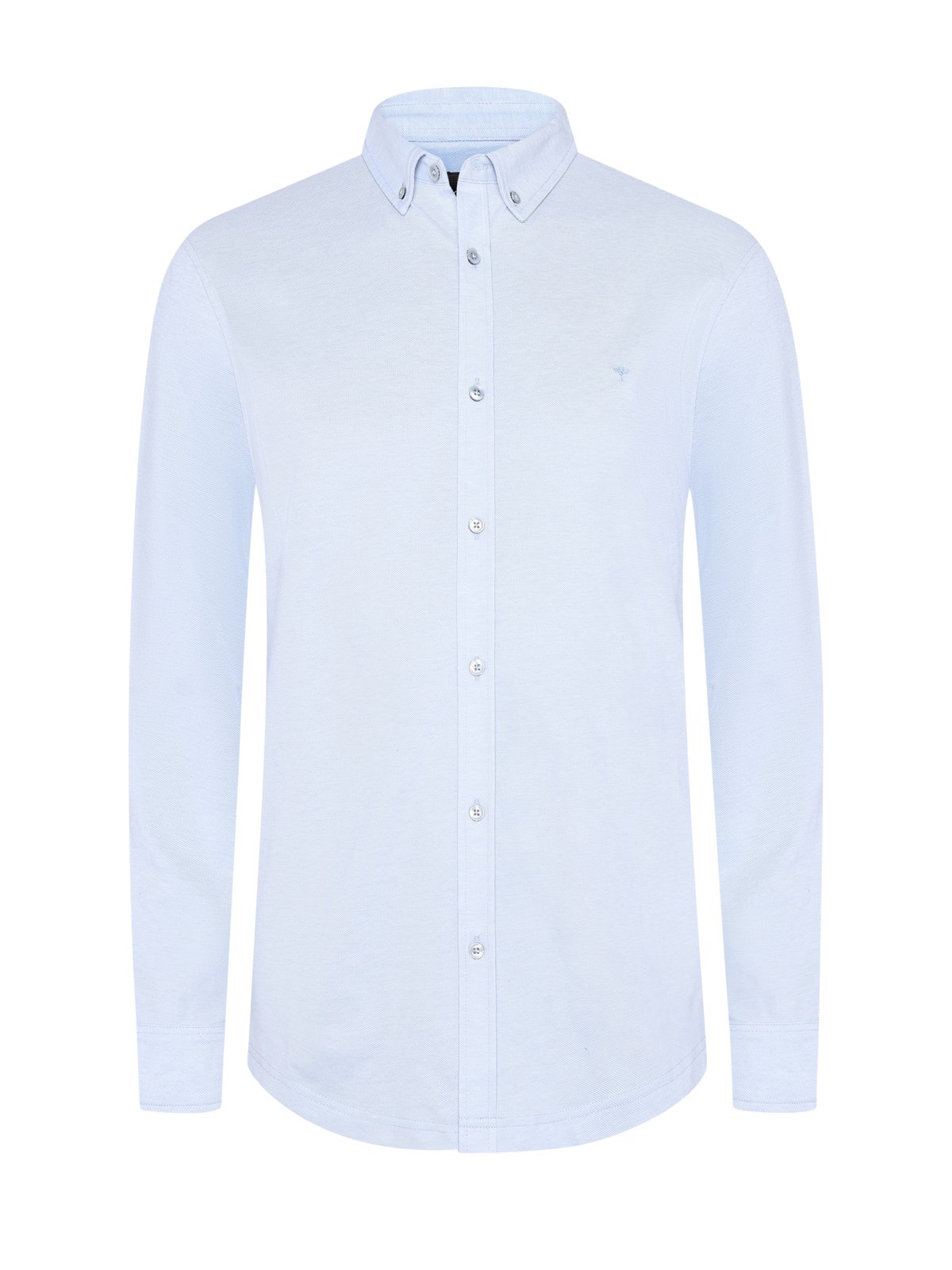 Solid color shirt made of cotton in piqué quality