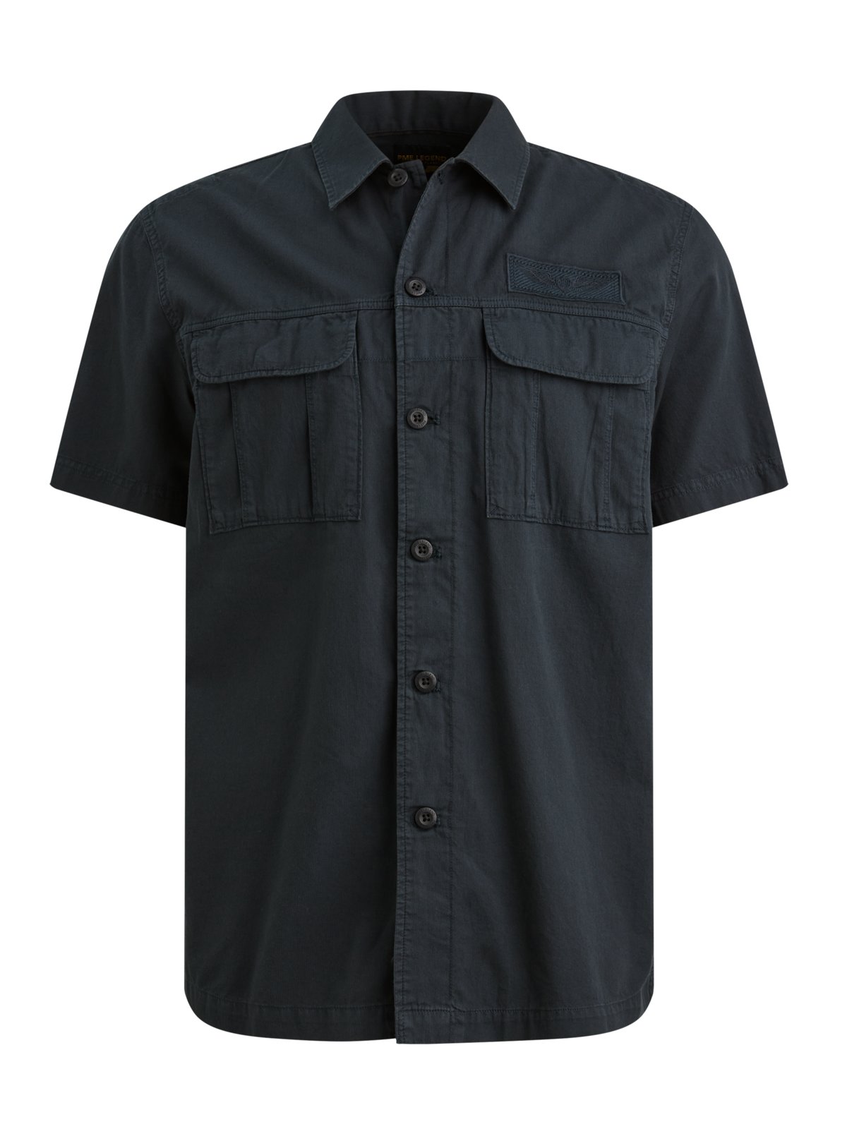 Short-sleeved shirt in safari look with two chest pockets