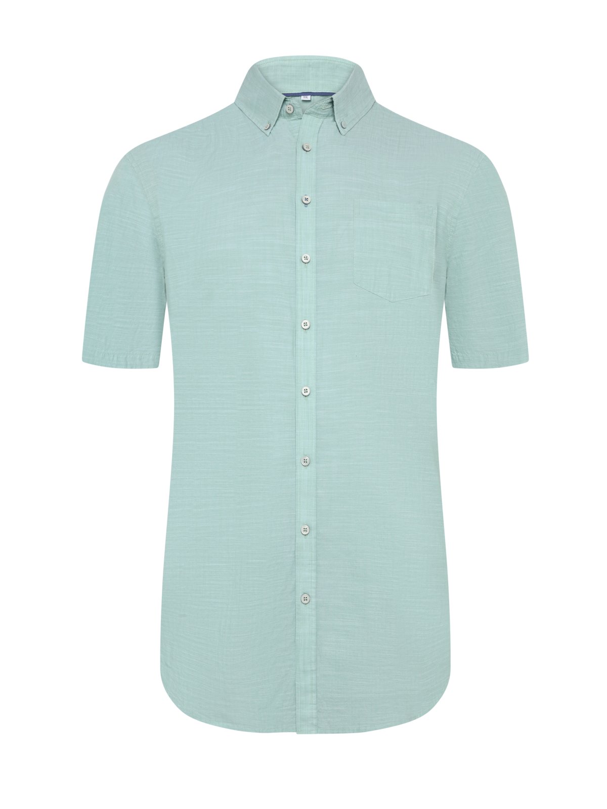 Short-sleeved cotton shirt with chest pocket