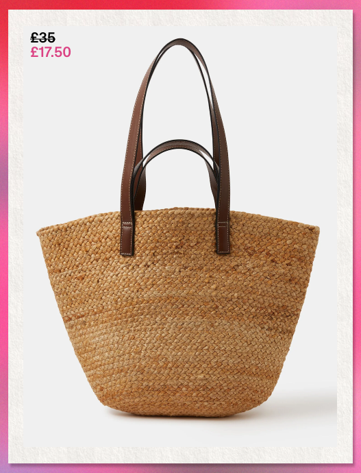 Double Strap Jute Basket Bag