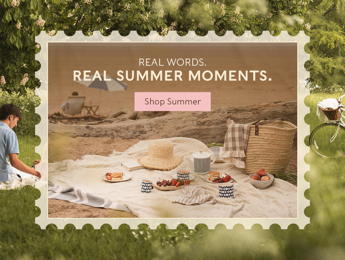 hero image with new summer range with 'New Summer Favourites'