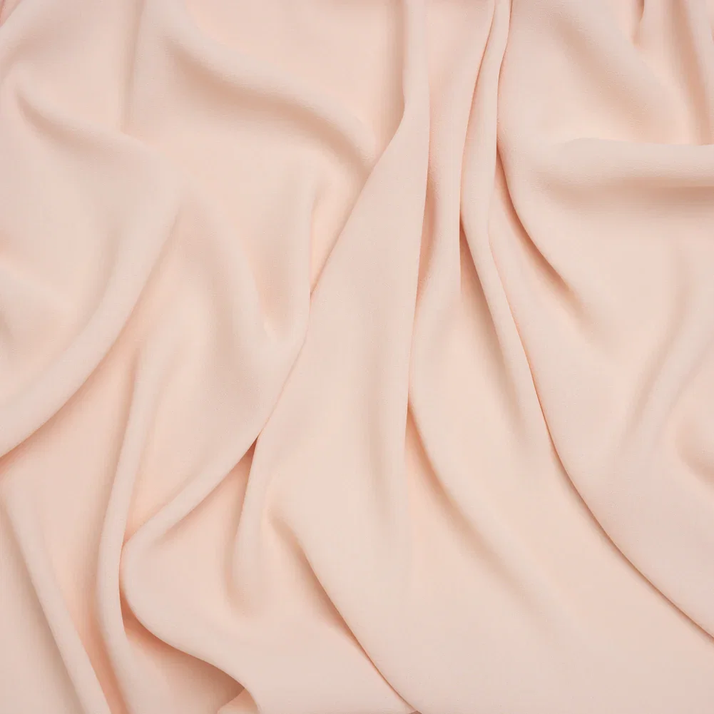 Image of Fluid Polyester Crepe - Pale Pink - Designer Deadstock