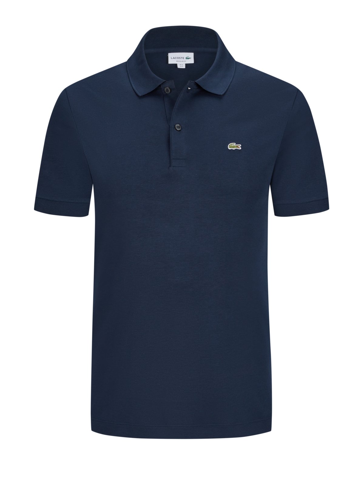 Glattes Jersey-Poloshirt mit Krokodil-Aufnäher, Regular Fit