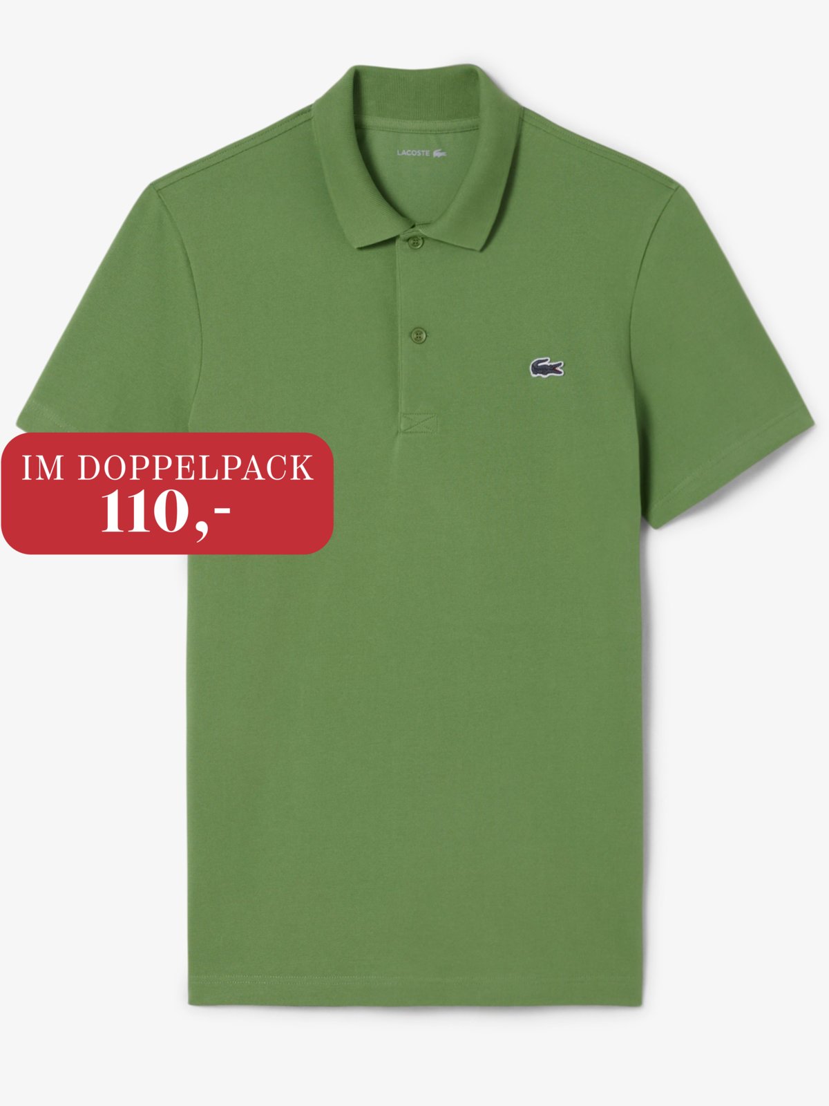Stretch-Poloshirt Waffelpiqué DH5522 mit Krokodil-Stickerei, Regular Fit