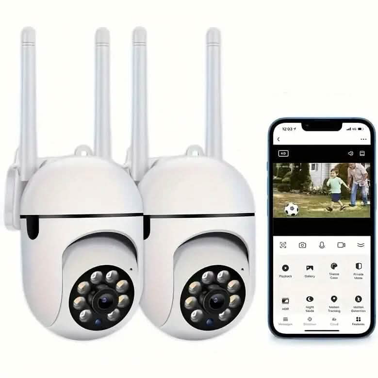 Image of 2-Pieces: Compact Wireless IP Security Cameras with App Control