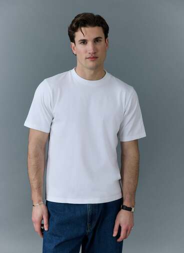 Cropped Regular Fit T Shirt | Organic Cotton | White