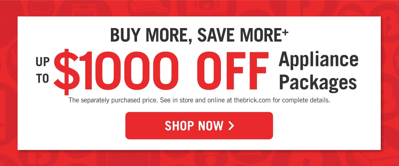 Up to $1000 off appliance packages.