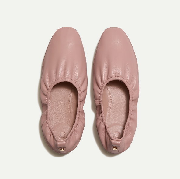 DELICATO Poise Leather Ballerinas Blush