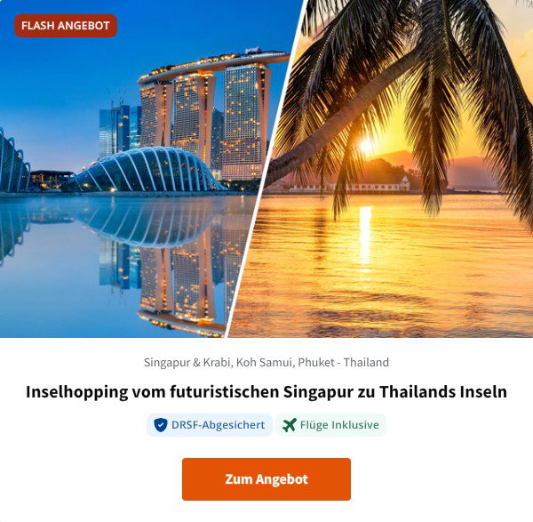 Inselhopping vom futuristischen Singapur zu Thailands Inseln