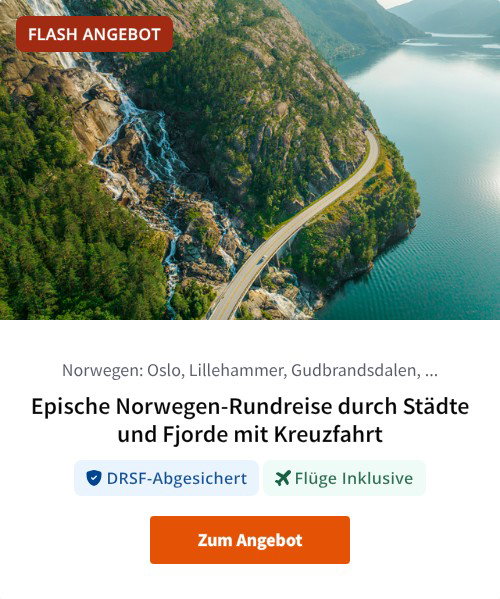 Epische Norwegen-Rundreise durch Städte und Fjorde mit Kreuzfahrt
